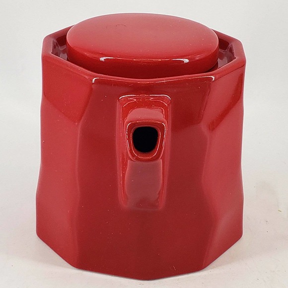 Teavana Dining Teavana Mid Century Modern Style Small Red Ceramic Teapot Tea Pot Poshmark